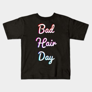 Bad Hair Day rainbow aesthetic Kids T-Shirt